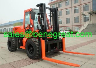 China BENE 3 ton 3.5 ton all terrain forklift 4x4WD drive 3.5ton rough terrain forklift truck for sale supplier