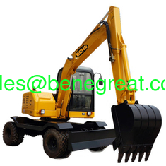 China Chinese 6ton mini wheel excavator with hydraulic pump 6 ton wheel excavator with grapple attachment supplier
