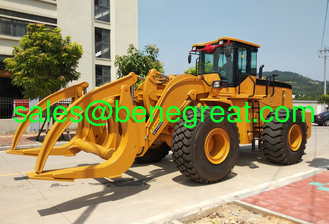 China 5ton to 10ton load capacity log loader BEM15-J wheel loader with log clamp supplier