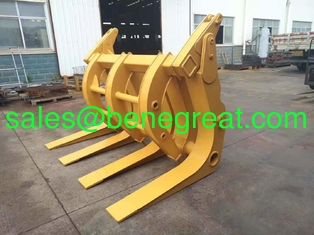 China BENE 5ton wheel loader attachment log grapple wood clamp for timber loading supplier