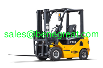 China BENE 3ton diesel forklift with isuzu engine 3t forklift truck with 4.5m triplex mast supplier
