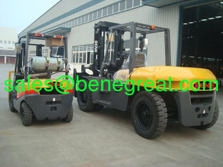China BENEN 10 ton forklift truck VS TCM 10 ton diesel forklift with ISUZU 6BG1 engine supplier