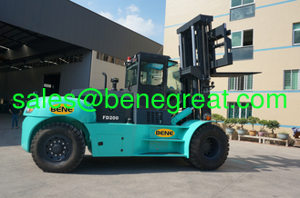 China 20ton heavy duty forklift FD200 with 3500mm lifting heigh 20ton container forklift CPCD200 forklift supplier