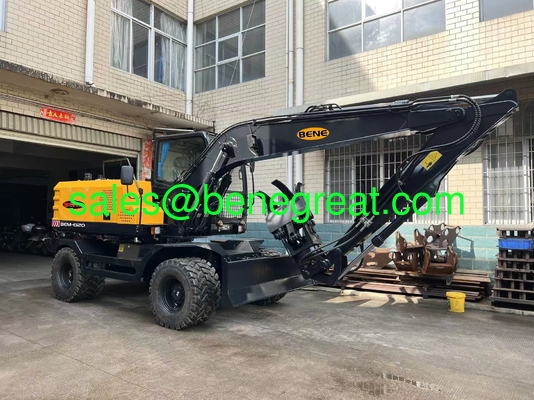 BENE 12ton  wheel excavator with hydraulic pump 12 ton wheel excavator with YUCHAI engine supplier