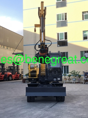 BENE 12ton  wheel excavator with hydraulic pump 12 ton wheel excavator with YUCHAI engine supplier