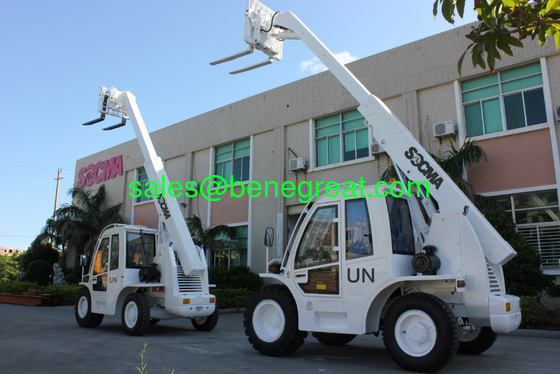 3.5ton telescopic forklift 3.5 ton telehandler 3.5 ton all terrain forklift with Cummins engine supplier