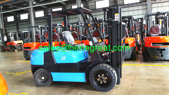 3.5 ton diesel forklift with isuzu engine 3.5t forklift truck with triplex mast supplier