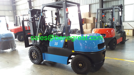 3.5ton diesel forklift with isuzu engine 3.5t forklift truck with hydraulic transmission supplier
