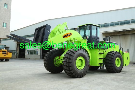 Chinese 42tons forklift loader BEM998-42T with Cumins engine VS Cat980H for stone blocks loading supplier