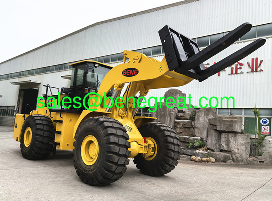 Chinese BENE 42tons fork wheelt loader BEM998-42T for granite marble blocks loading designed supplier