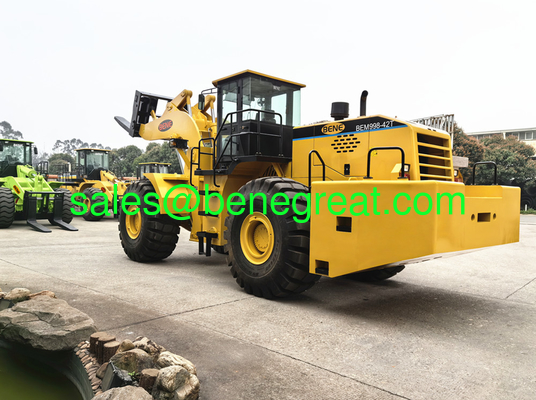 Chinese BENE 42tons fork wheelt loader BEM998-42T for granite marble blocks loading designed supplier