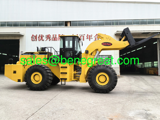 Chinese BENE 42tons fork wheelt loader BEM998-42T for granite marble blocks loading designed supplier