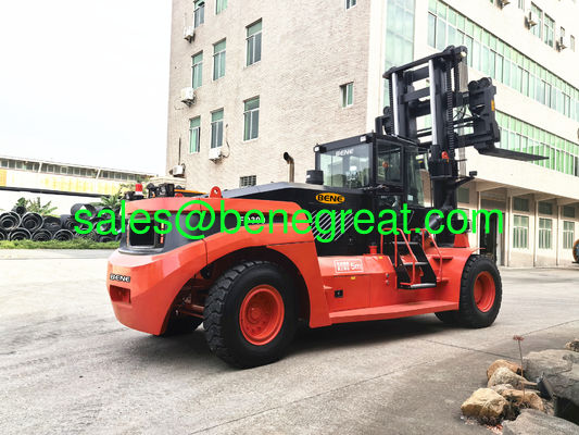30Ton big forklift with 2 Stage 4m Duplex Mast Diesel Forklift supplier