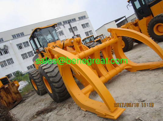 BENE brand 6ton wheel loader with log clamp 10ton load capacity Cummins engine supplier