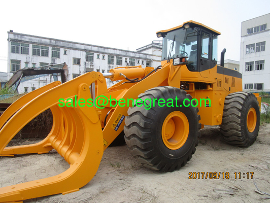 8 ton to 15 ton load capacity log loader BEM15-J wheel loader with wood clamp for sale supplier