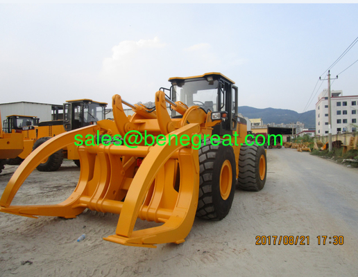 10 ton 12ton load capacity log loader 10ton/12ton wheel loader with grapples attachments supplier