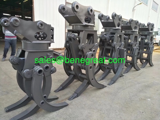 excavator spare parts hydraulic rock grab excavator hydraulic rotating log grapple timber grab for forestry work supplier