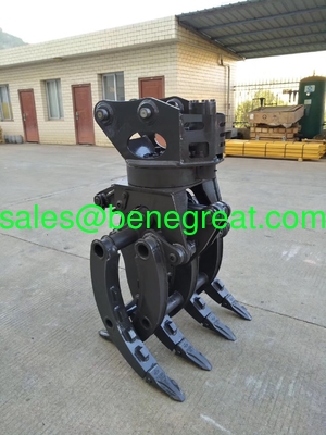 excavator spare parts hydraulic rock grab excavator hydraulic rotating log grapple timber grab for forestry work supplier