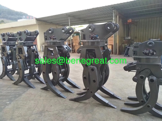 excavator spare parts hydraulic rock grab excavator hydraulic rotating log grapple timber grab for forestry work supplier