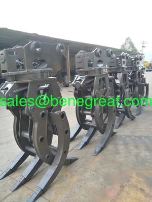 excavator spare parts hydraulic rock grab excavator hydraulic rotating log grapple timber grab for forestry work supplier