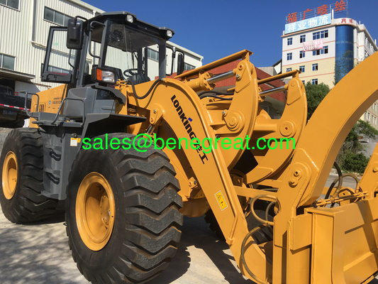 LONKING LG850N wheel Loader 5 ton front end loader with log grab supplier