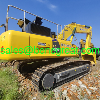 8 track rollers Used/Secondhand excavator 9.7m digging reach Komatsu SAA6D125E-5 engine supplier
