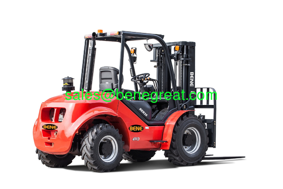 BENE 4 wheel drive 3.5ton rough terrain forklift truck with closed cabin supplier