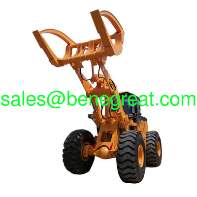 BENE hot sale atv log grap loader with Cumins engine 8ton/10ton/12ton15ton wheel loader with grapples attachments supplier