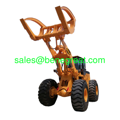 BENE hot sale atv log grap loader with Cummins engine 8ton/10ton/12ton15ton wheel loader with grapples attachments supplier