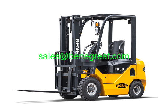 BENE 3ton diesel forklift with isuzu engine 3t forklift truck with 4.5m triplex mast supplier