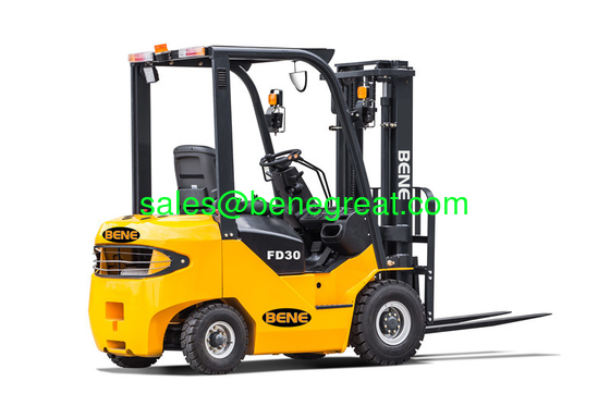 BENE 3ton diesel forklift with isuzu engine 3t forklift truck with 4.5m triplex mast supplier