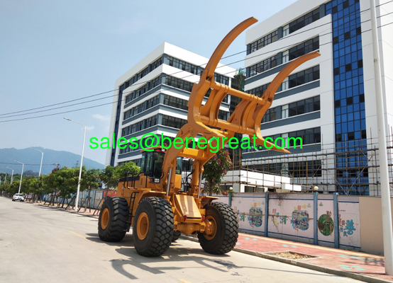 5ton to 10ton load capacity log loader BEM15-J wheel loader with log clamp supplier