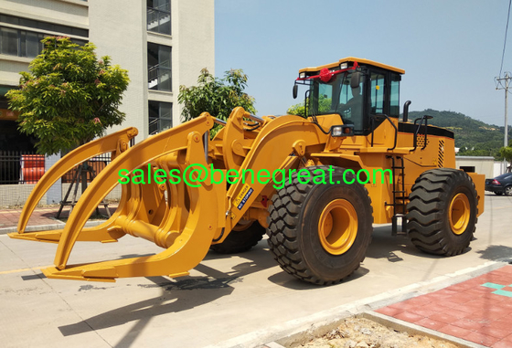 5ton to 10ton load capacity log loader BEM15-J wheel loader with log clamp supplier