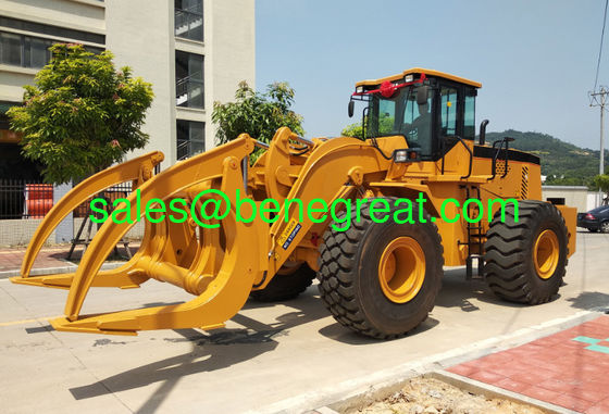 BENE brand 6ton wheel loader with log clamp 10ton load capacity Cumins engine supplier