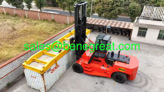 BENE 42ton heavy duty forklift 40 tons diesel forklift with container spreader supplier