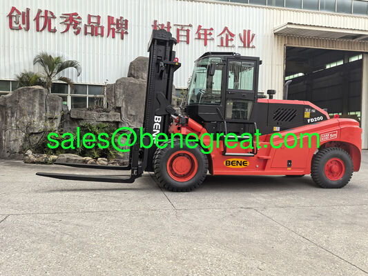 Chinese 20 ton diesel forklift truck 20ton heavy duty forklifts with triplex mast 4500mm lifting height supplier