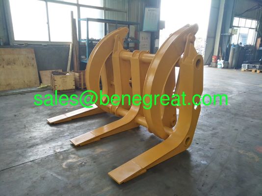 Cat front wheel loader attachment log grapple wood clamp for v0lv0 wheel loaders supplier