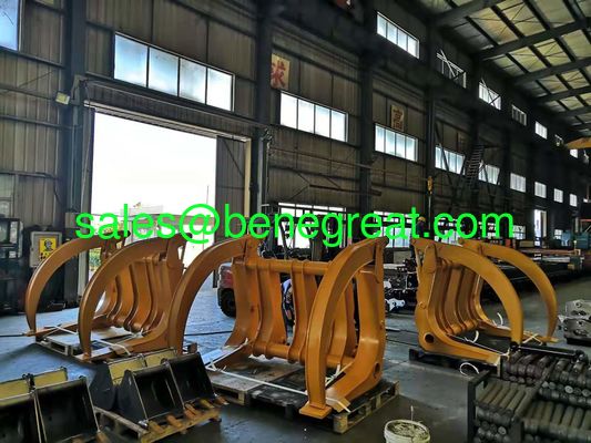 Cat front wheel loader attachment log grapple wood clamp for v0lv0 wheel loaders supplier