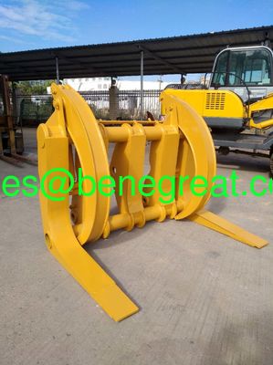 Cat front wheel loader attachment log grapple wood clamp for v0lv0 wheel loaders supplier