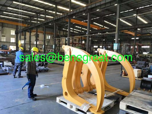 Cat front wheel loader attachment log grapple wood clamp for v0lv0 wheel loaders supplier