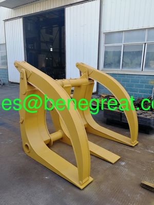 Cat front wheel loader attachment log grapple wood clamp for v0lv0 wheel loaders supplier