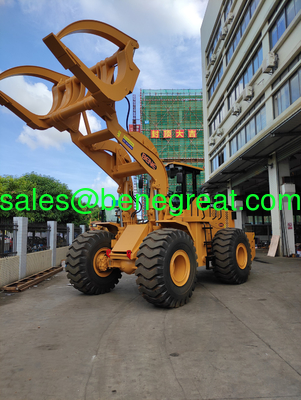 5ton to 10ton load capacity log loader BEM15-J wheel loader with log clamp supplier