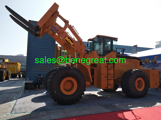 Chinese 32ton wheel loader 36ton diesel forklift with Cummins engine for sale supplier