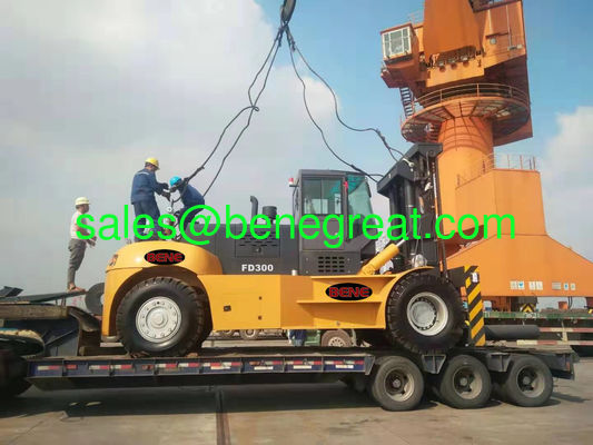 30Ton to 32ton diesel forklift truck 30 ton container forklift with 4000mm mast supplier
